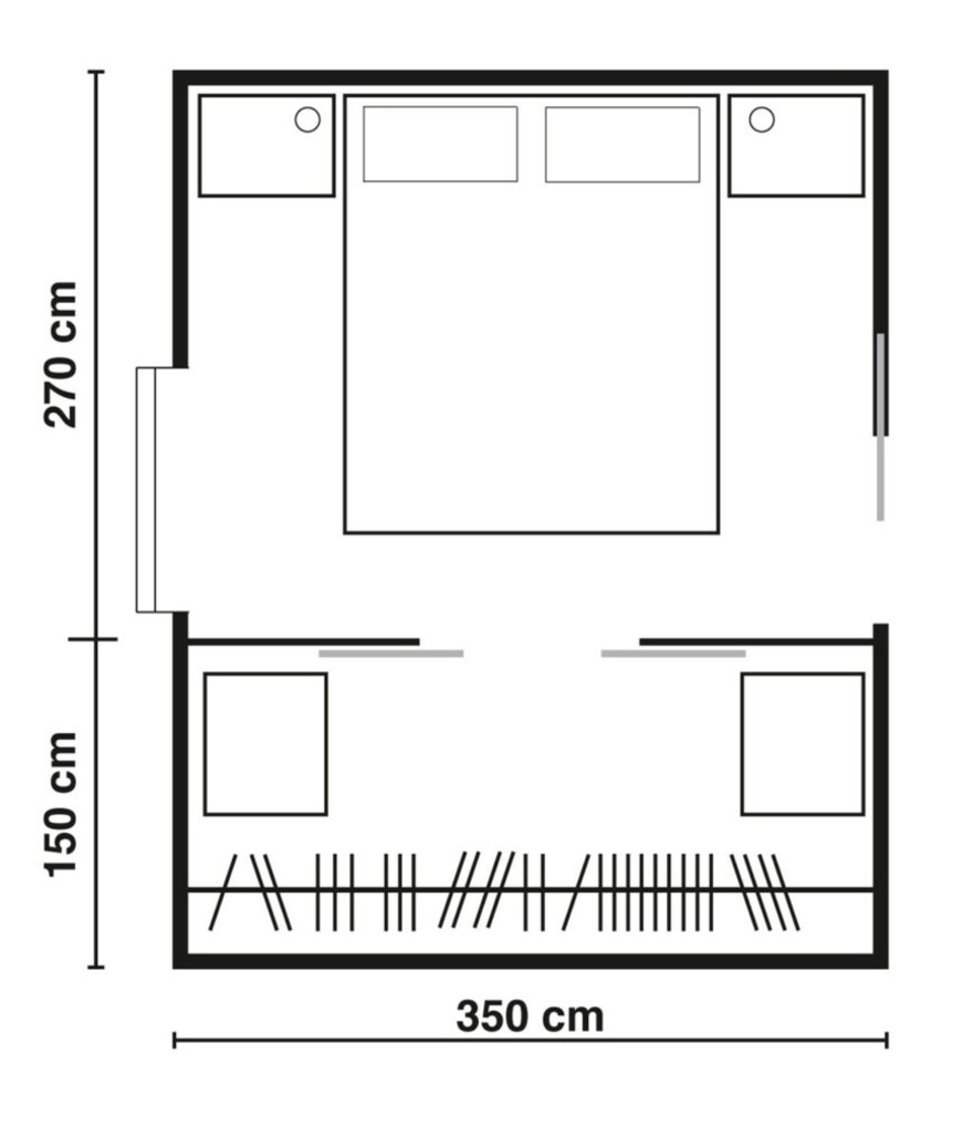 piantina cabina armadio standard