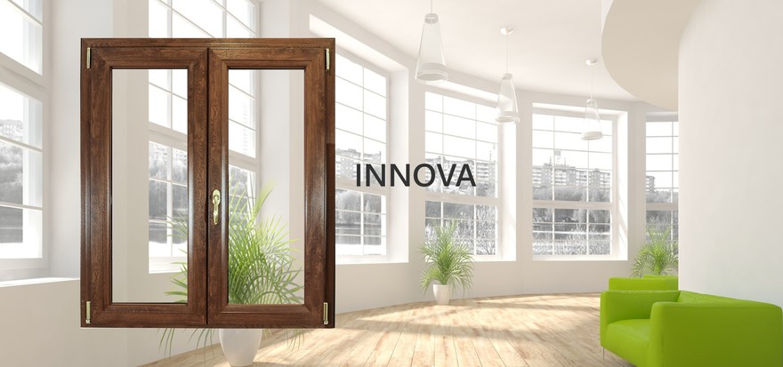 Innova, finestre con profili in pvc e struttura in alluminio